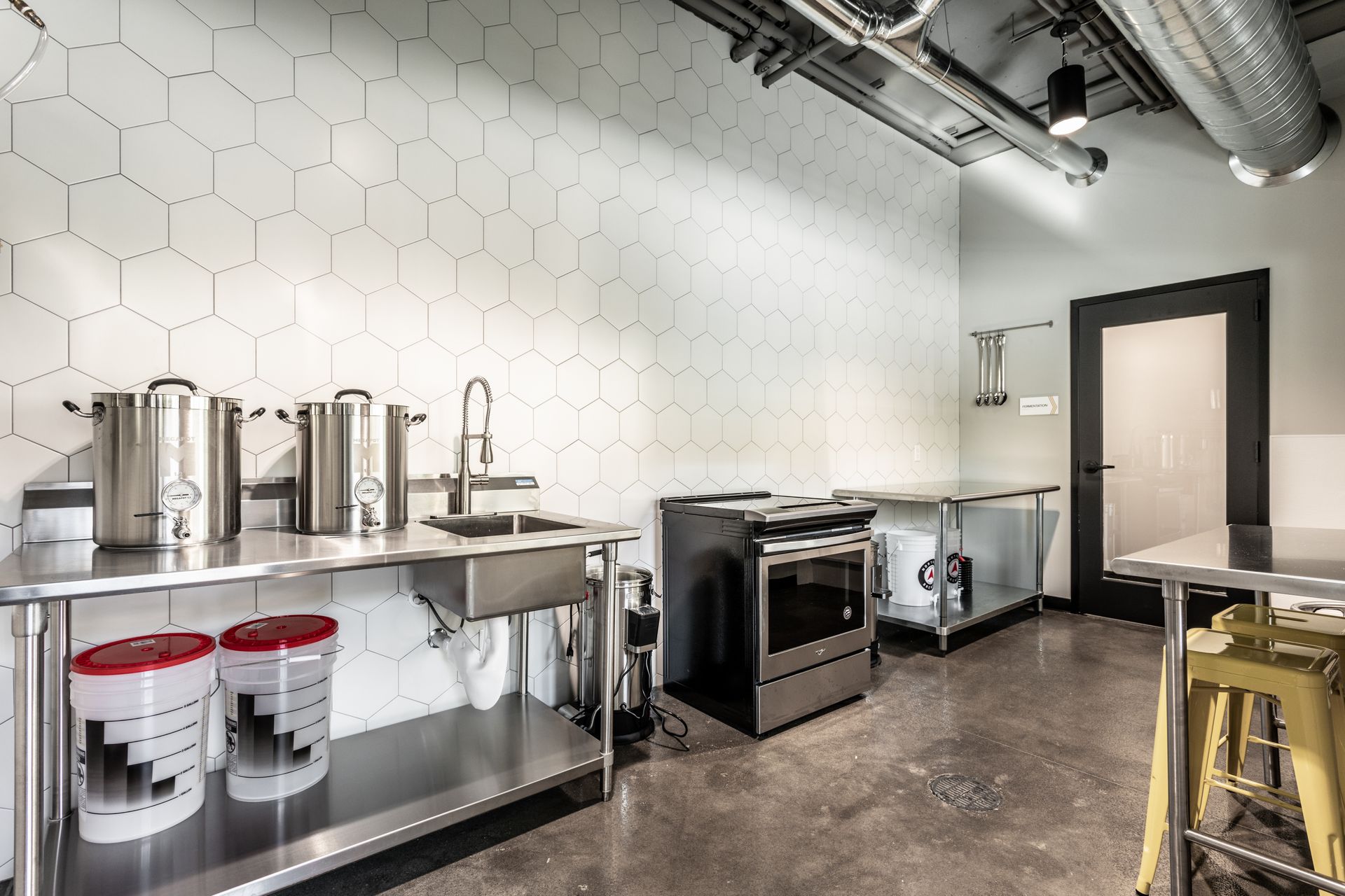 Brew room at Vim + Vigor in Milwaukee, WI.