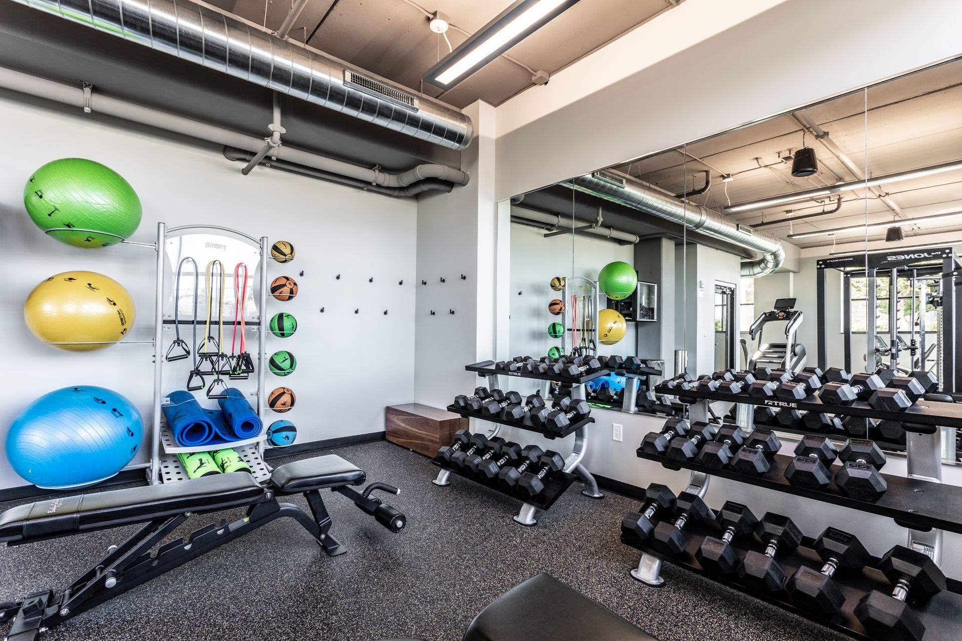 Fitness center at Vim + Vigor in Milwaukee, WI.
