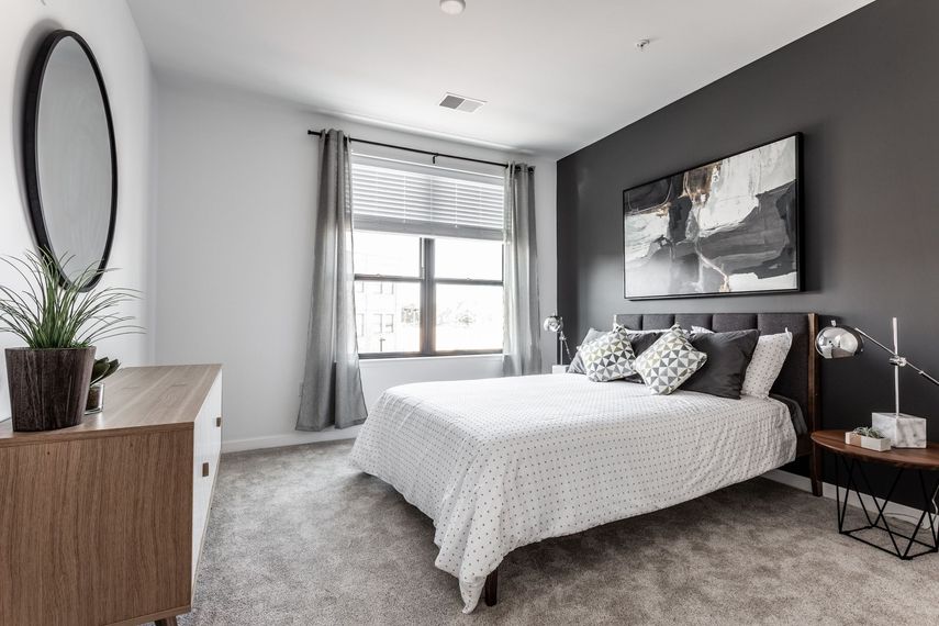 Bedroom at Vim + Vigor in Milwaukee, WI.