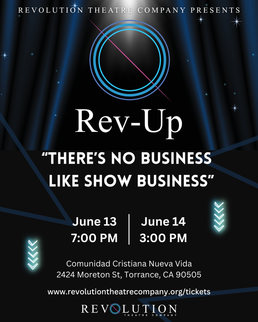 A poster for rev-up spring 2025 tap jazz and spotlight singers