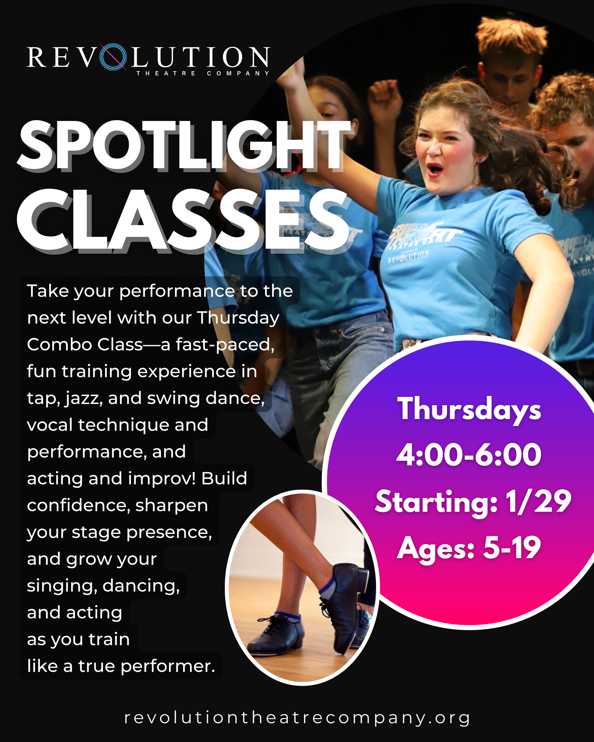 A red poster for rev-up christmas spectacular