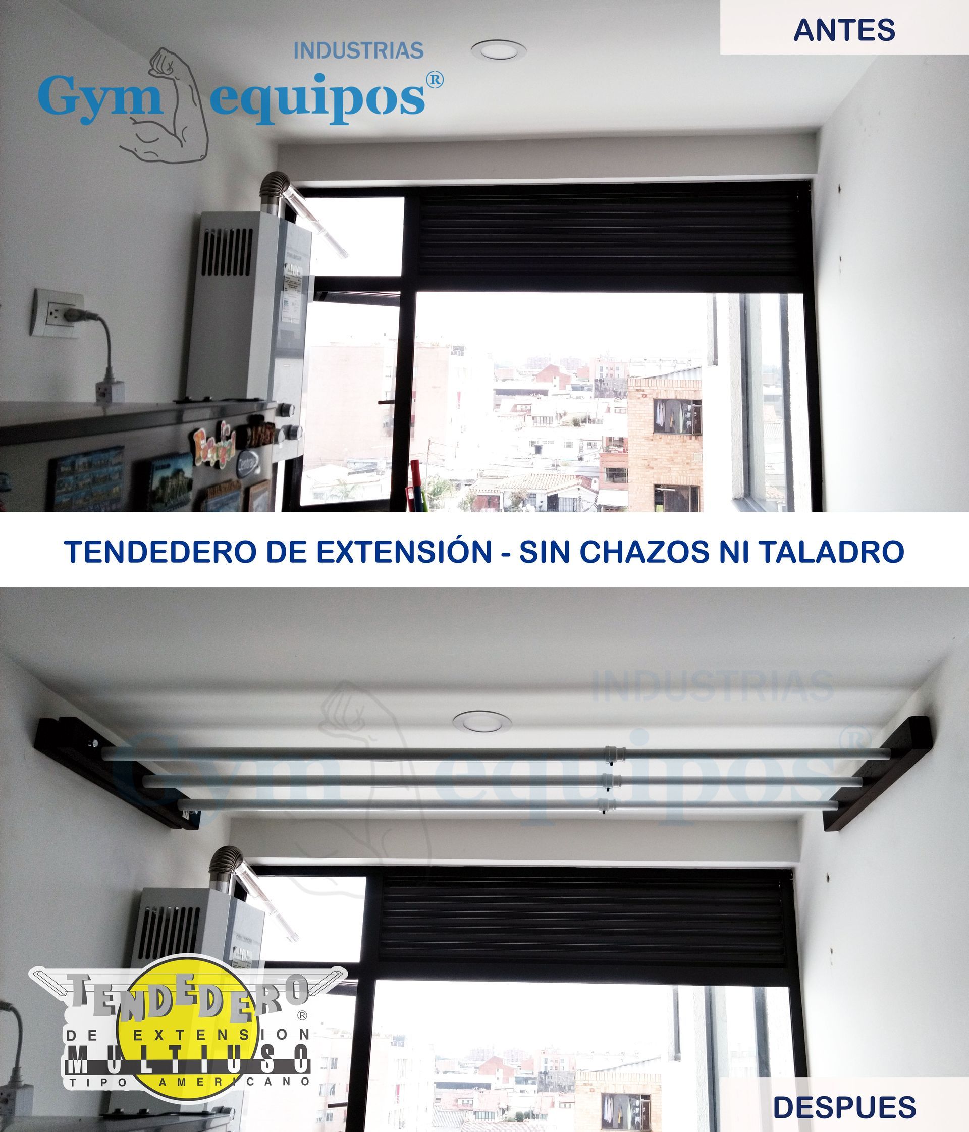 tendedero gym sin chazos
