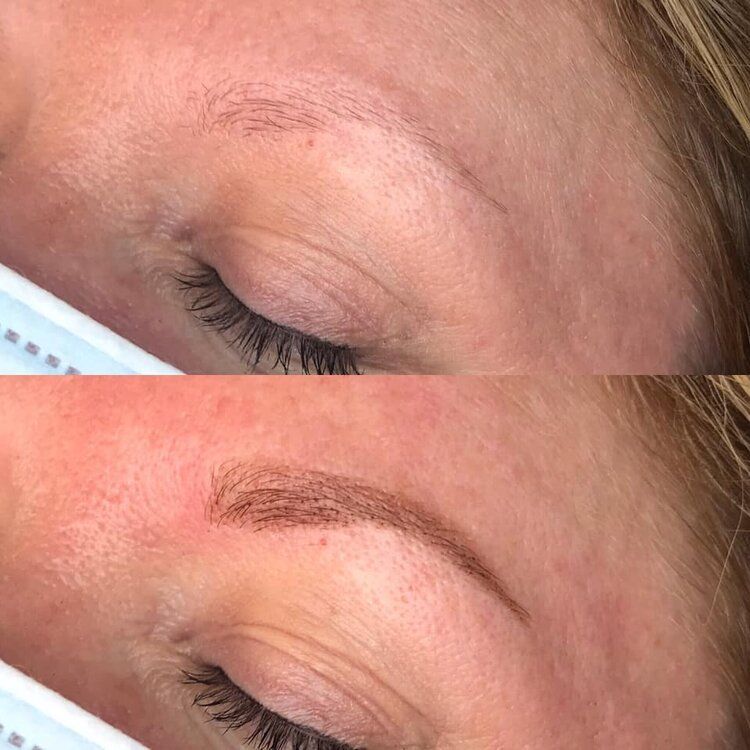 Brow Henna Before and After