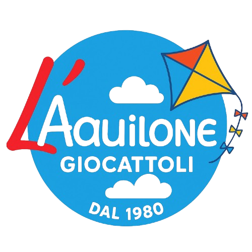 A logo for l' aquilone giocattoli from 1980