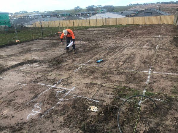 set out site with construction worker