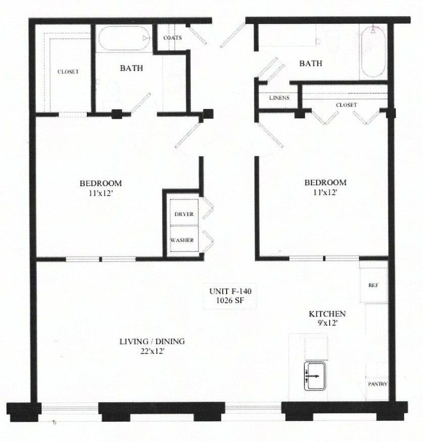 A black and white floor plan of a house.