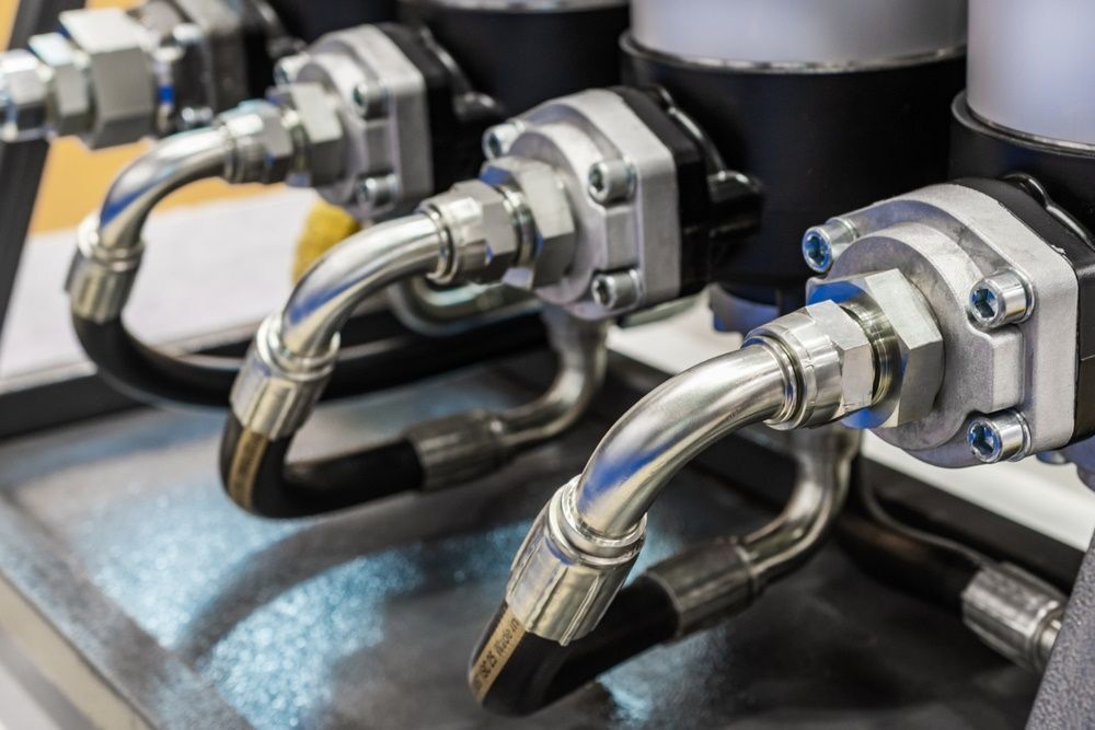 A Bunch Of Hydraulic Hoses Are Connected To A Machine — Hosemobile In Bateau Bay, NSW