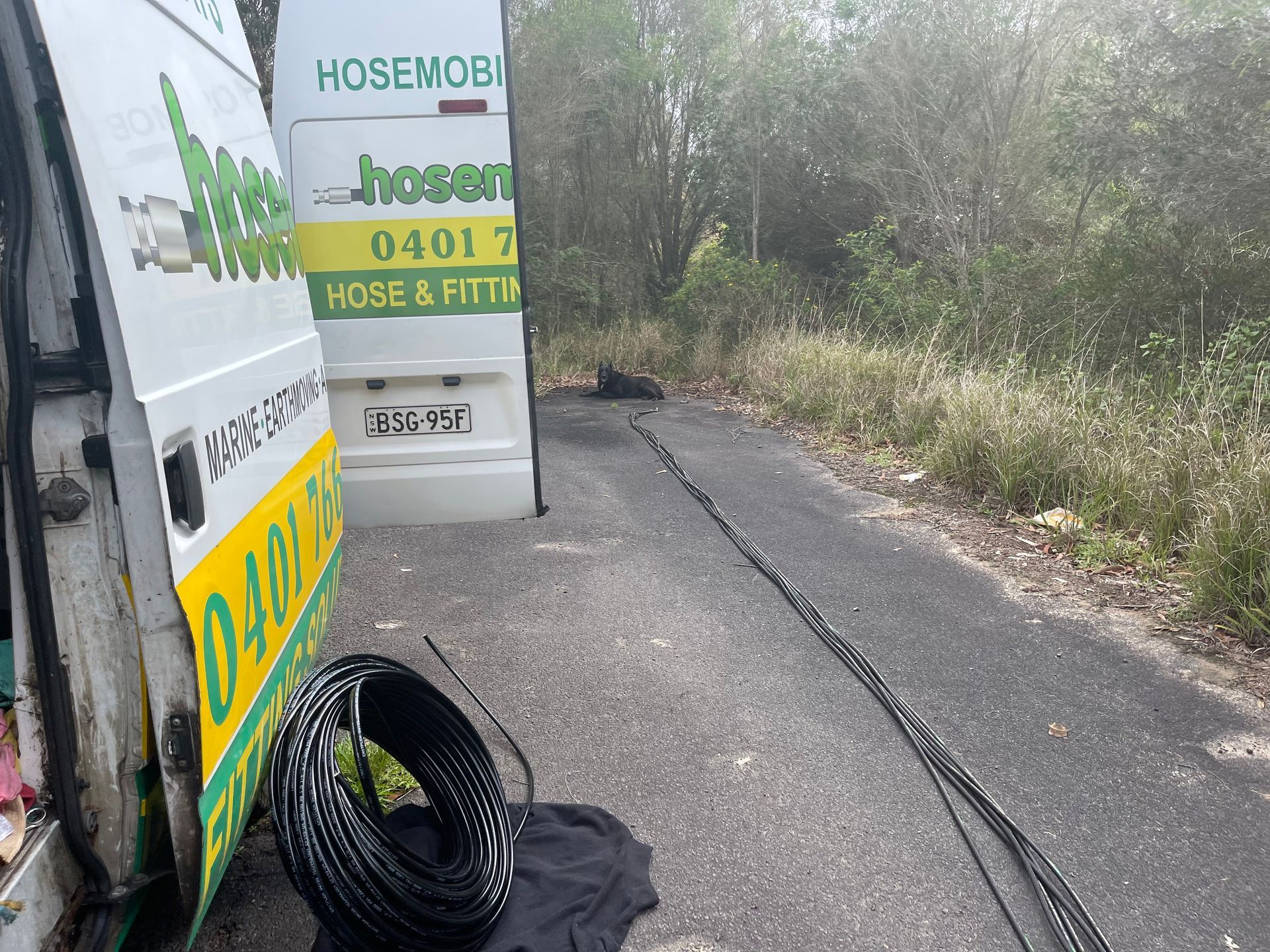 A White Van With The Word Hosemobile On It — Hosemobile In Kariong, NSW
