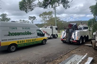 A White Van With The Word Hosemobile On It — Hosemobile In Kariong, NSW