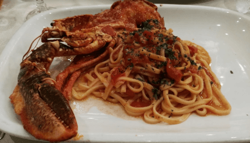 spaghetti e astice, spaghetti di pesce, zuppa di pesce