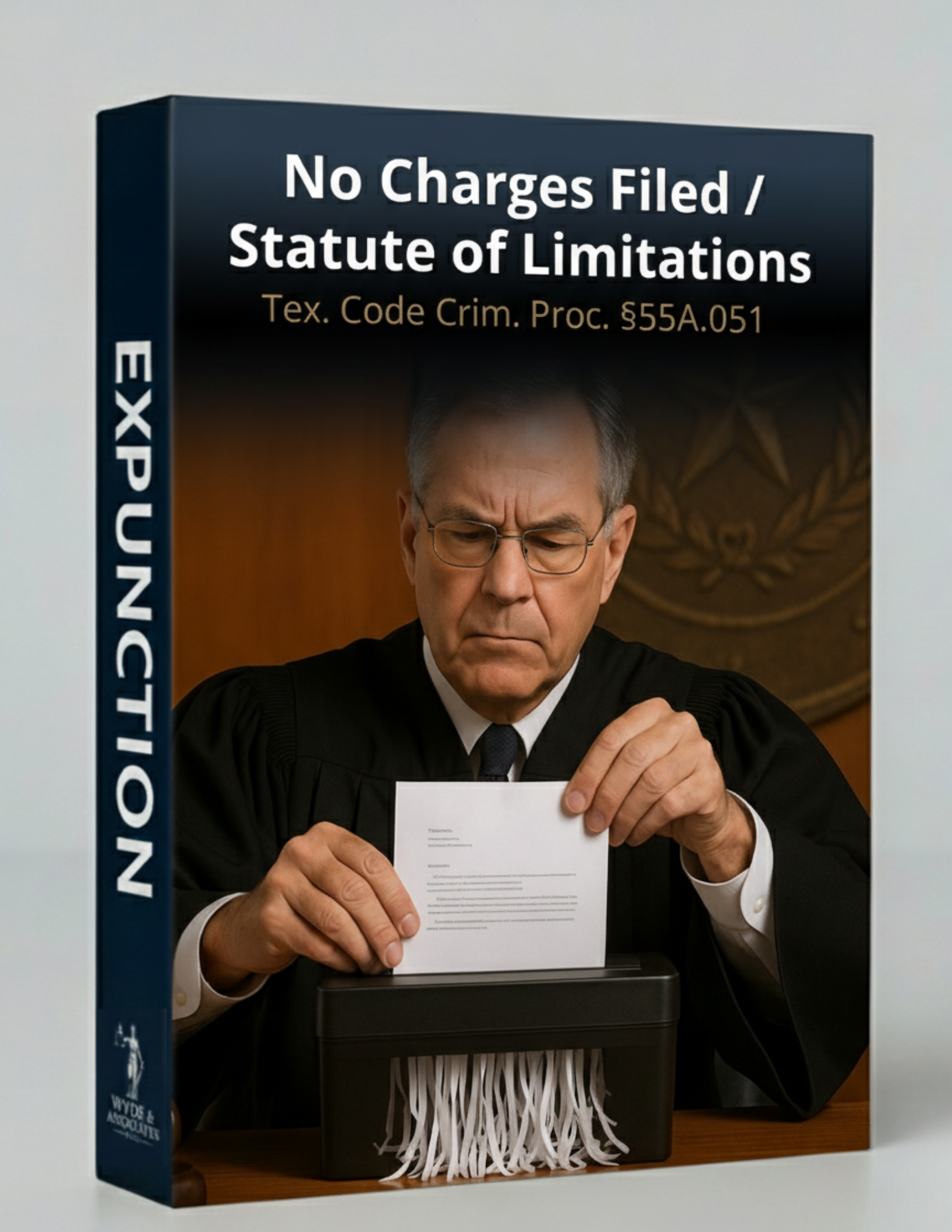 A judge shredding a document, text reads 