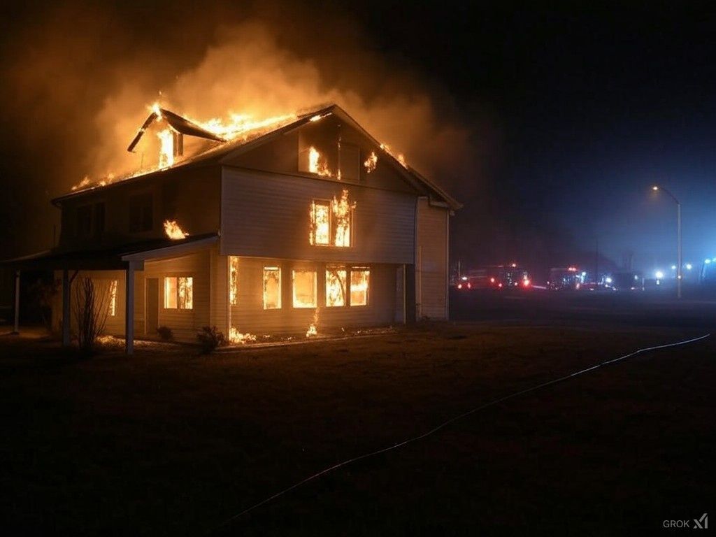 house on fire