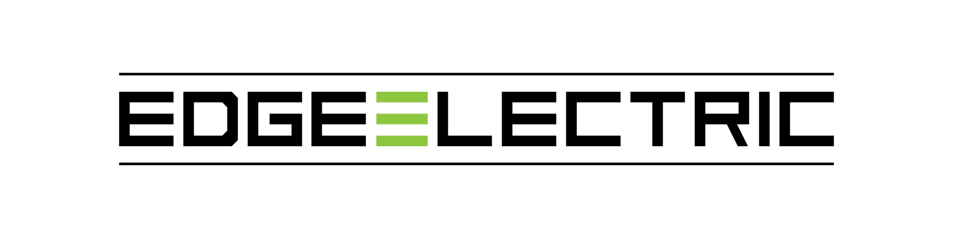 Edge Electric logo: green abstract 
