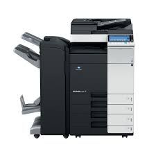 A black and white photocopier on a white background.