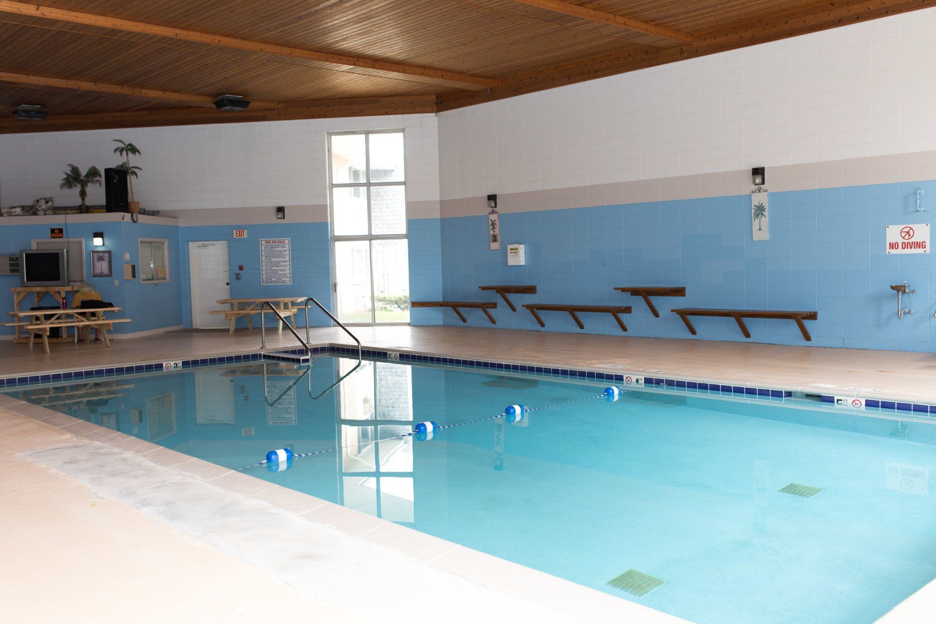 the indoor pool at Spruce Court