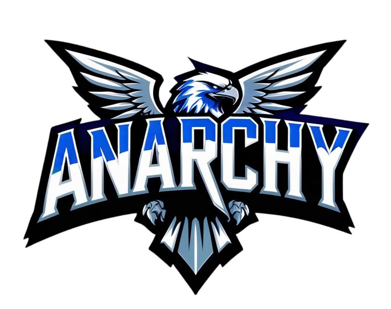A logo for anarchy with an eagle and the word anarchy