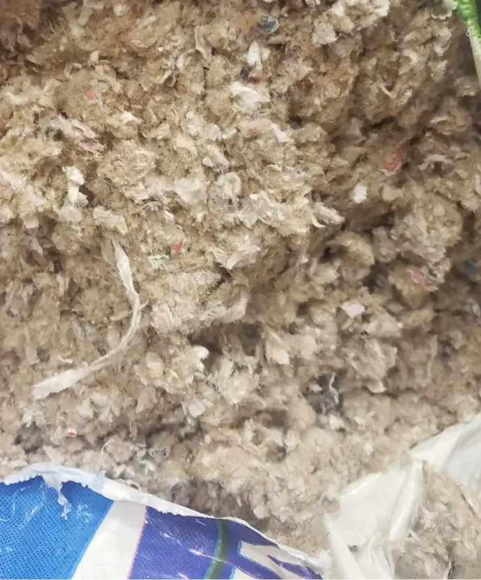 Eco friendly cellulose insulation up close