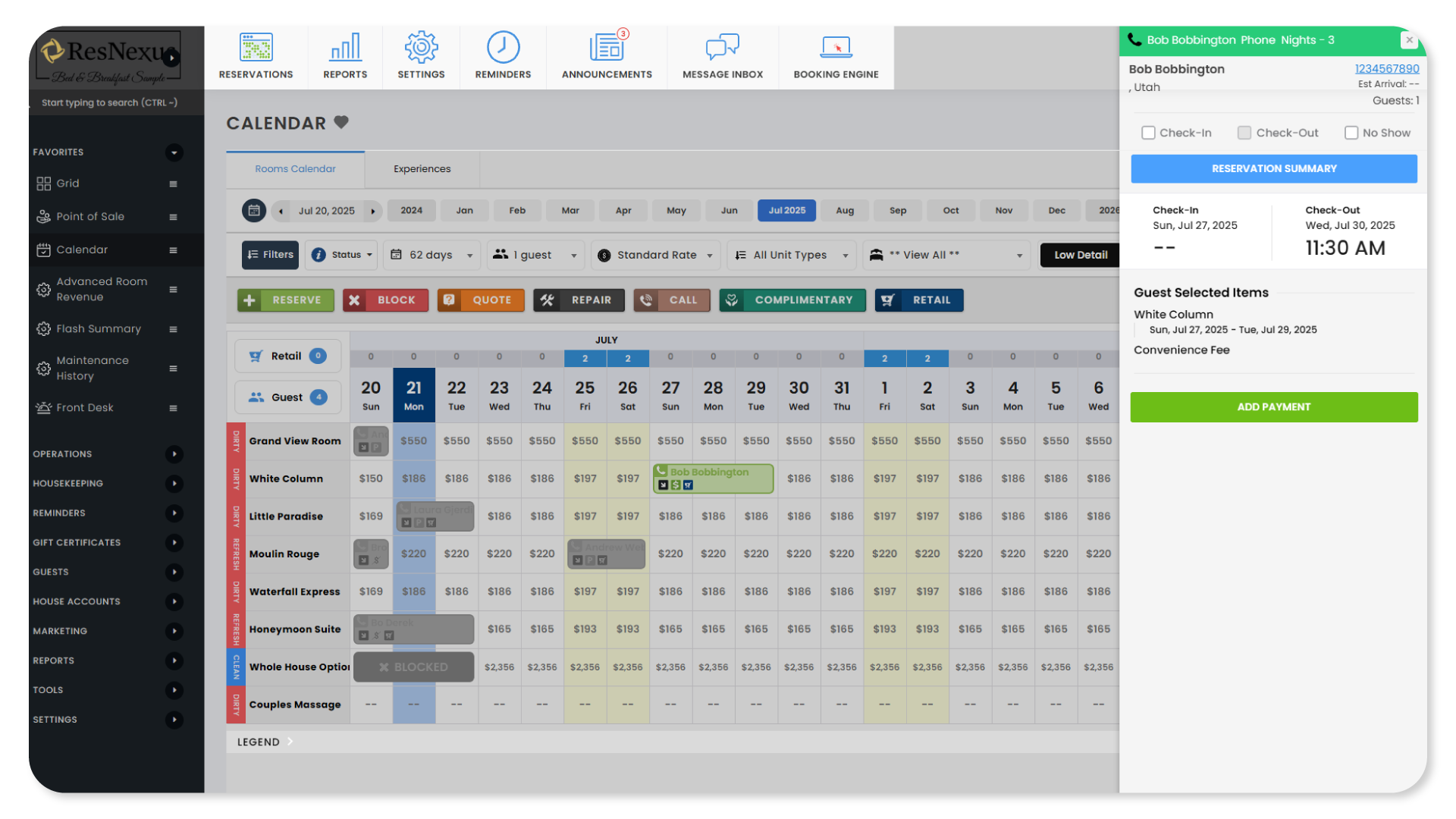 A screenshot of a calendar on a desktop screen
