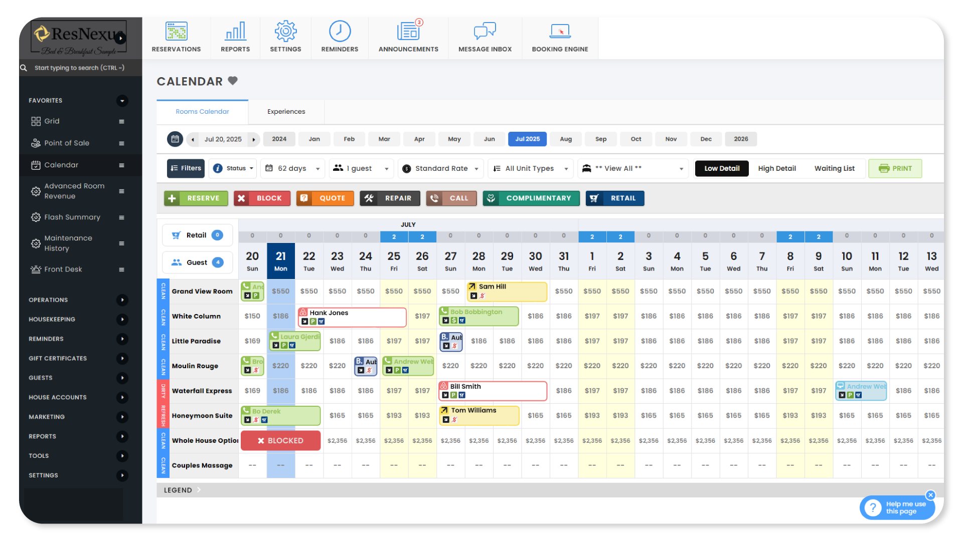 A screenshot of a calendar on a computer screen.