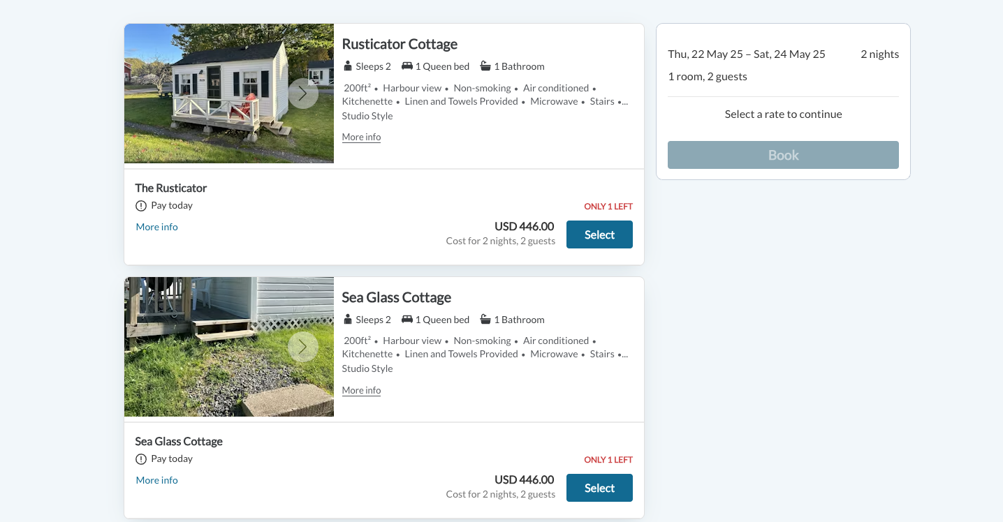 A screenshot of a website showing a bedroom for sale.