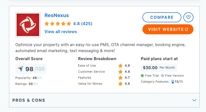 A screenshot of a website that says visit website