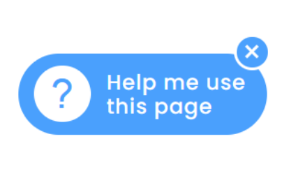 A screenshot of a blue button that says help me use this page