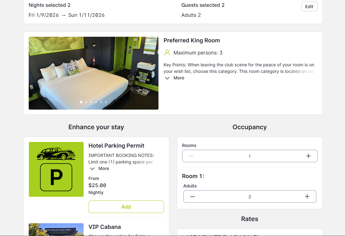 A screenshot of a website showing a bedroom for sale.