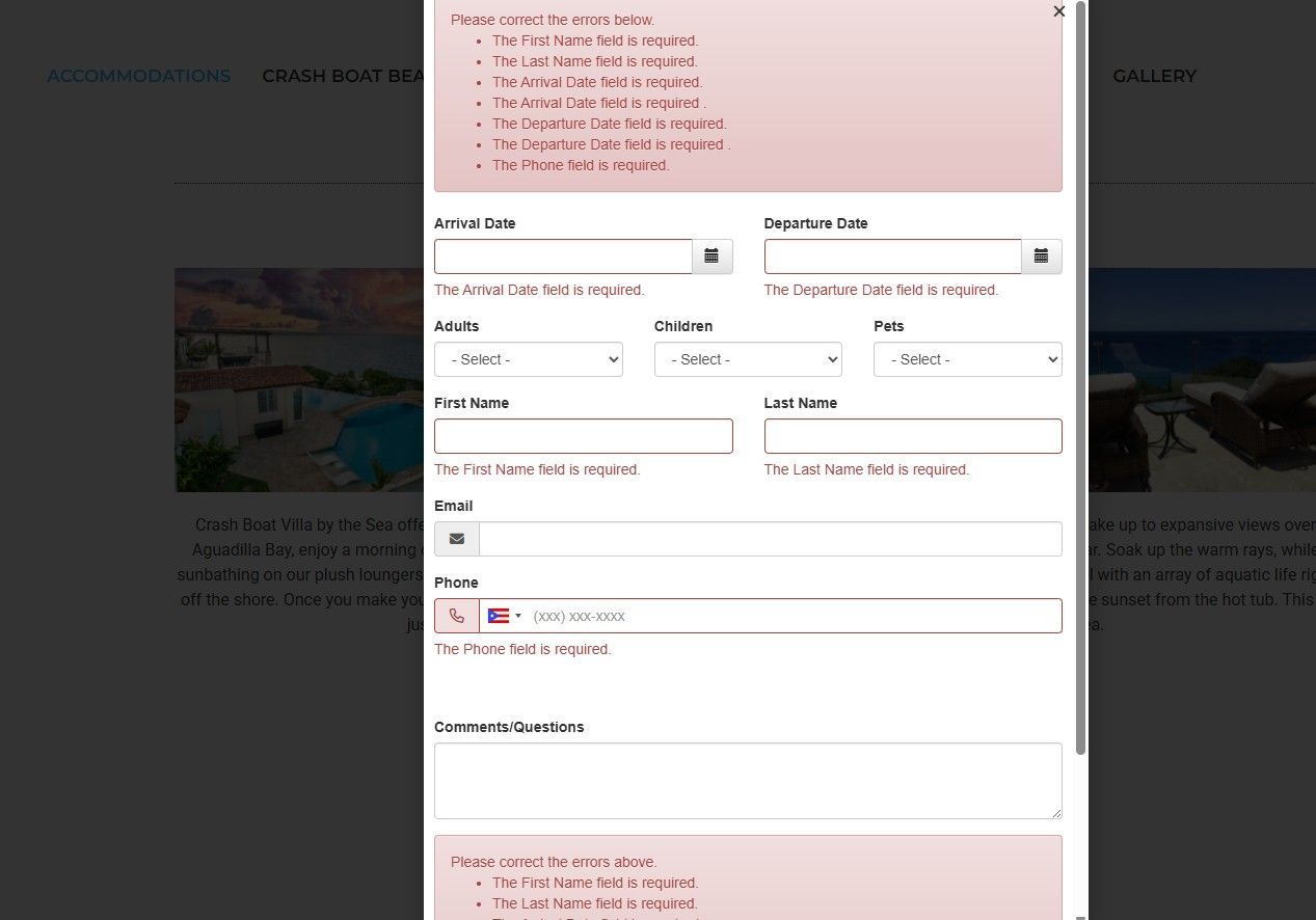 Webpage with form fields to search for locations; includes a list of search parameters and search button.
