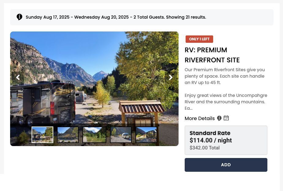 A screenshot of a hotel website showing a bedroom.