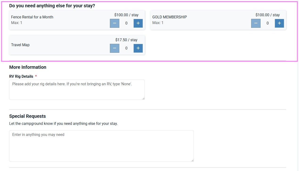 Web form with date and time selection fields and dropdown menus, plus text boxes for details and description
