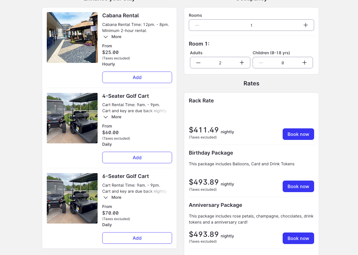 Hotel rate comparison: Flash sale for $137.06 nightly versus regular rate of $161.25. Both have
