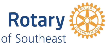 Rotary of Southeast logo: blue text and a gear symbol.