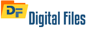 El logotipo de archivos digitales muestra una carpeta y las palabras archivos digitales.