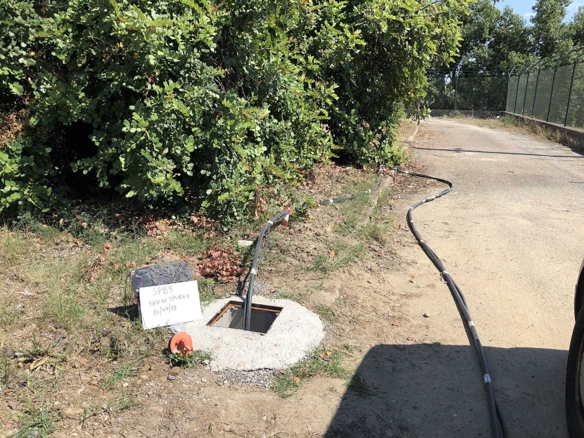 fase di spurgo per caratterizzazione ambientale a Matera