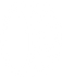 A blue circle with a white circle in the middle on a white background.