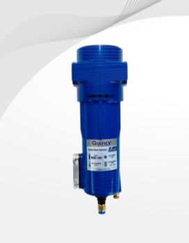 Filtro de aire Blue Quincy con etiqueta.