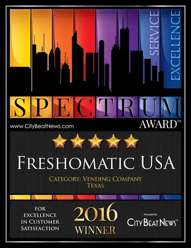 Spectrum award for freshomatic usa for excellence in customer satisfaction