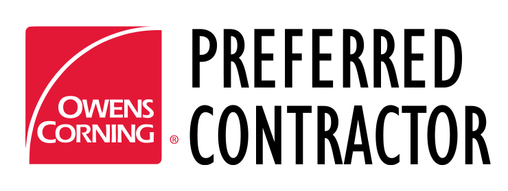 The logo for owens corning is a preferred contractor.