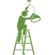 Lighting installation service icon