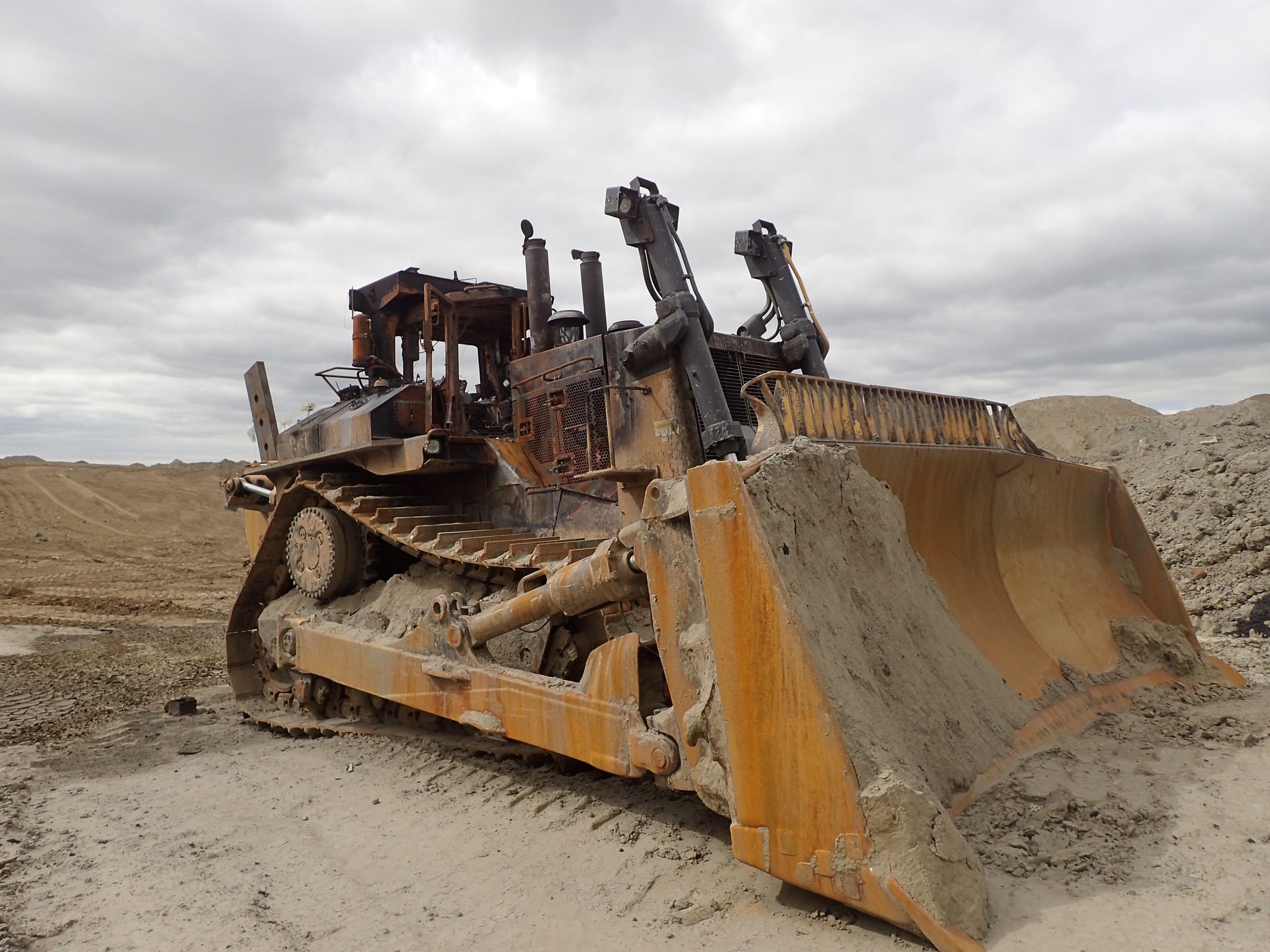 Heavy equipment fire investigation