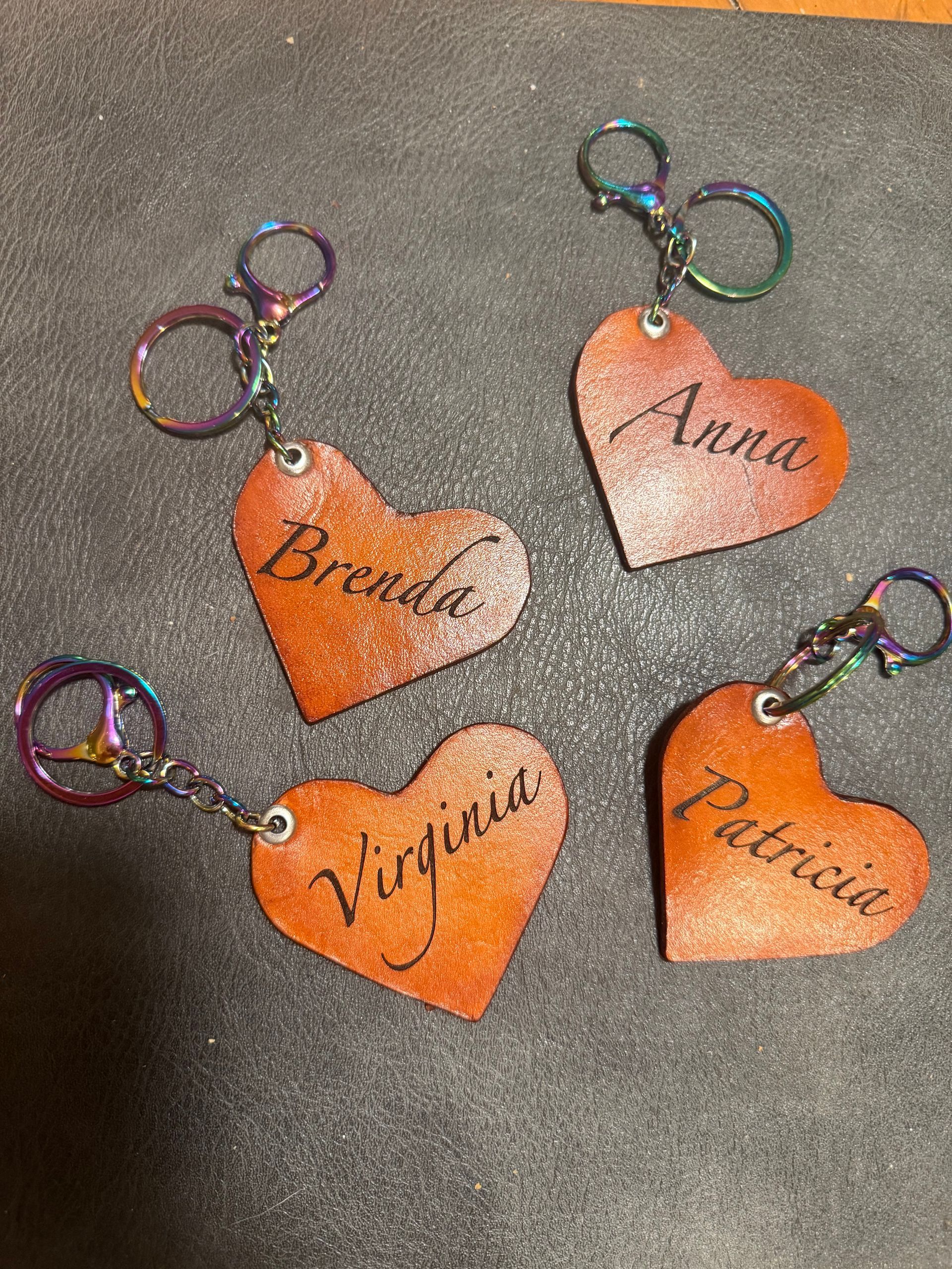 Heart Keychain with custom name