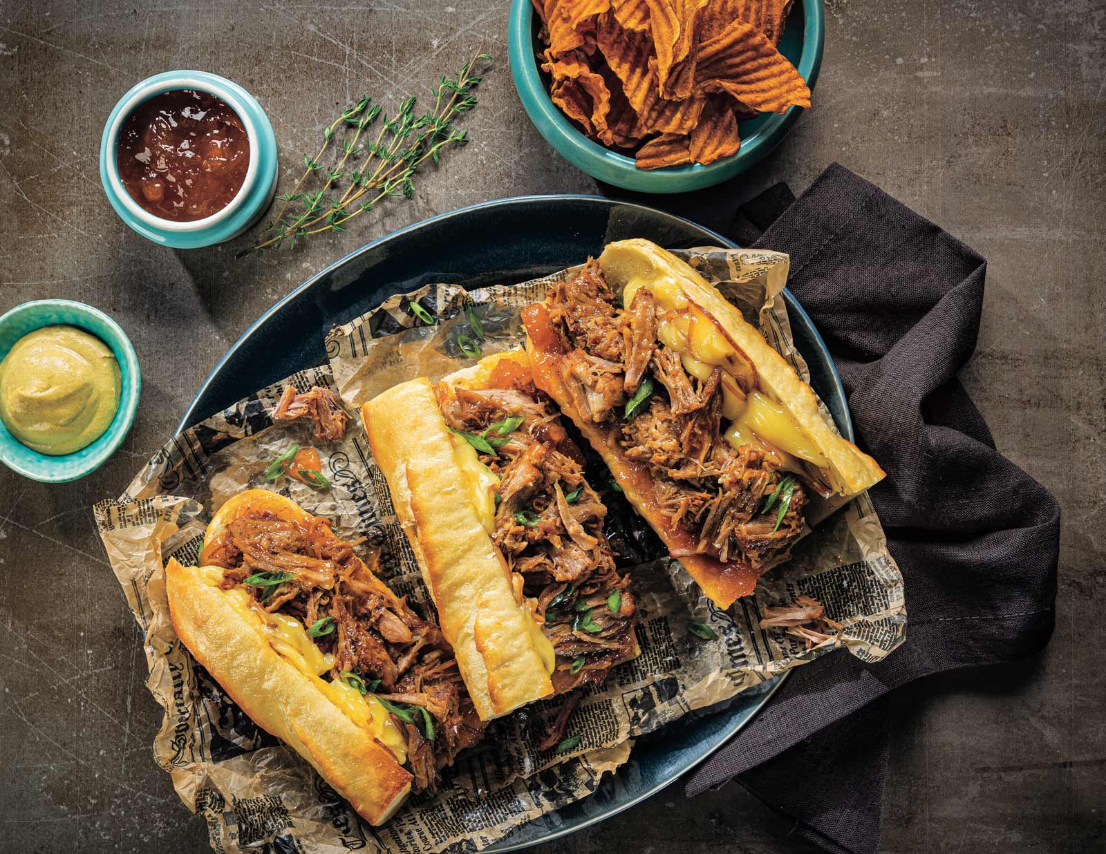 Slow Cooker MapleDijon Pulled Pork Melts