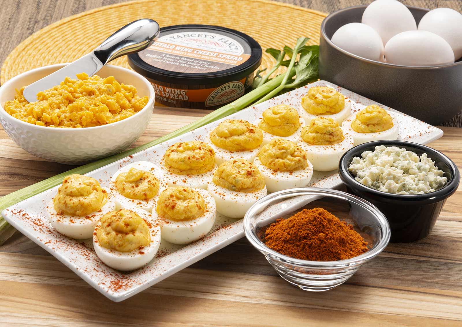 Buffalo Wing Deviled Eggs