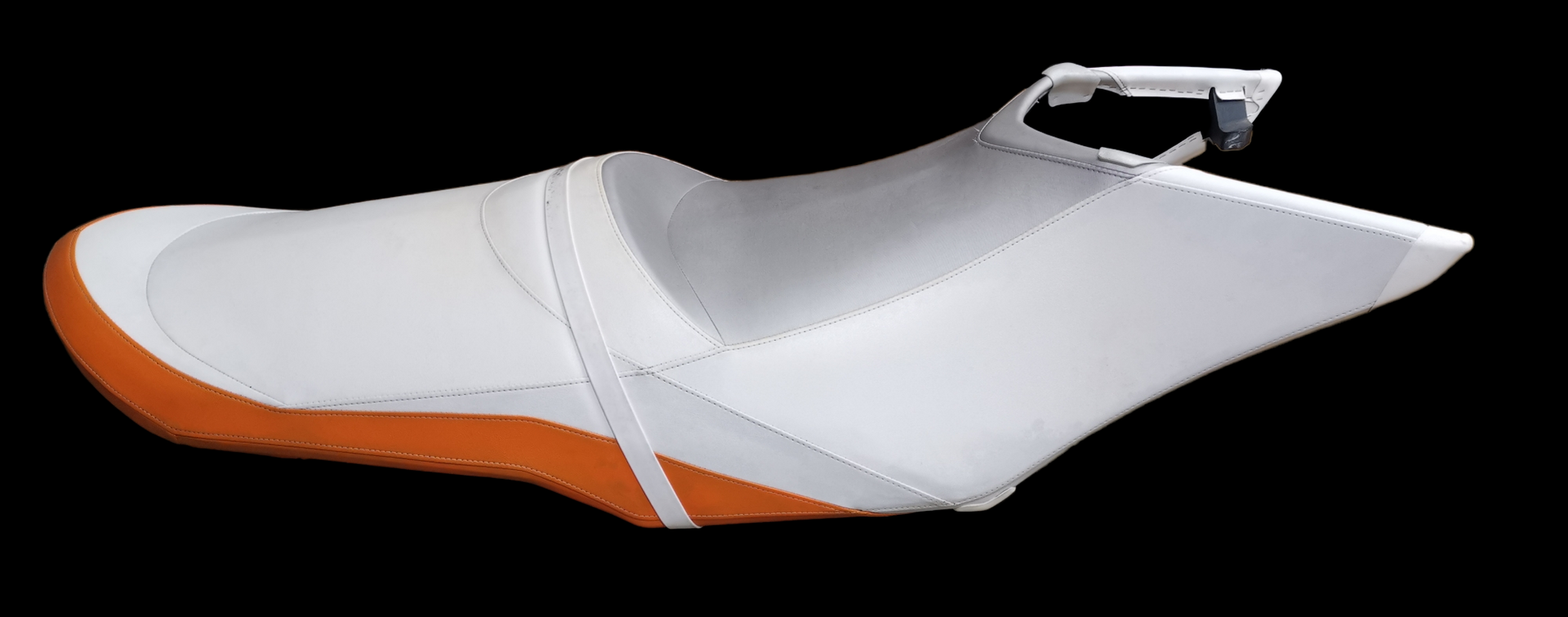 White seat with orange lining jet ski seat repairs