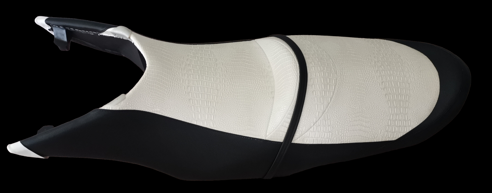 Jet ski seat in white and black repairs