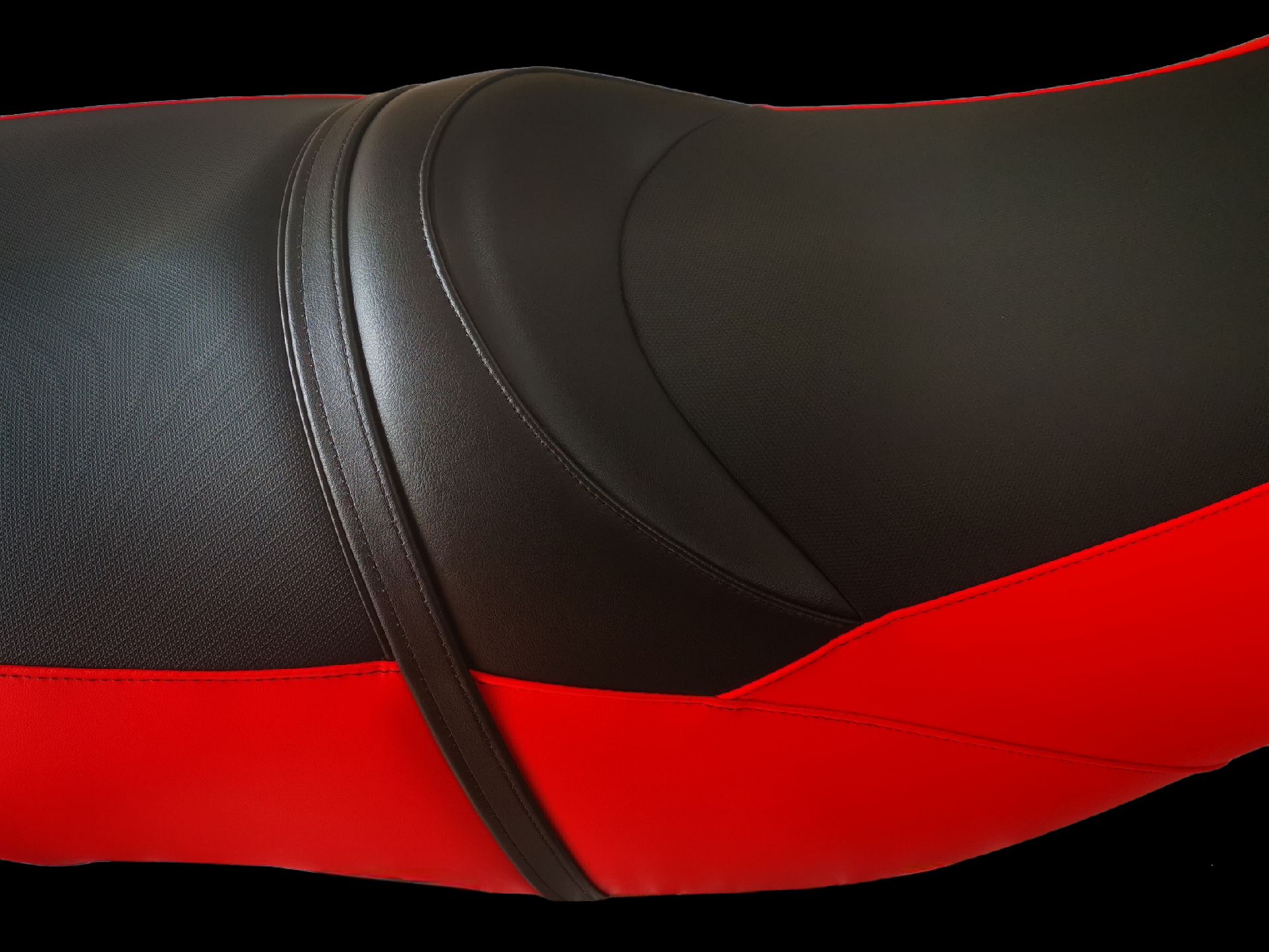 lack and red Jet ski seat repairs