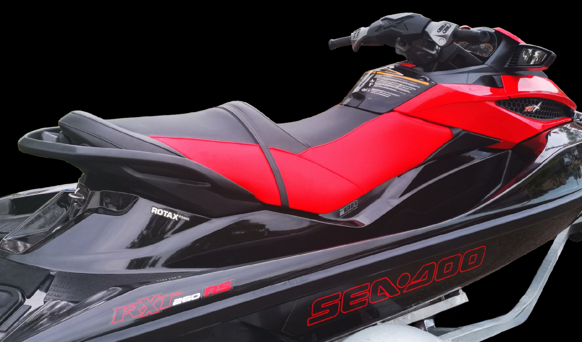 Black and yellow motorbike seat repairs