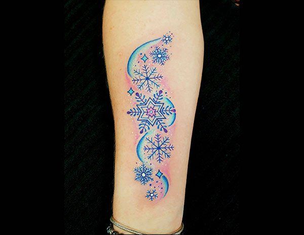 Colourful Snowflake Tattoo — Tattoo in South Lismore, NSW