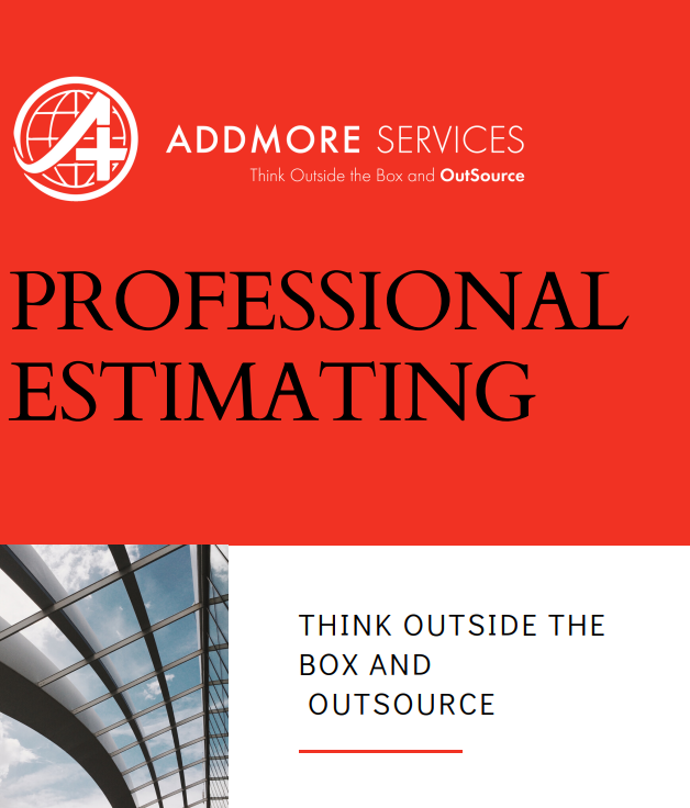 Red and white graphic: Addmore Services logo, 