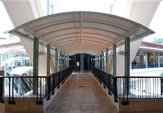 Superior Metal Awning — Outdoor Hallway in Palm Beach, FL